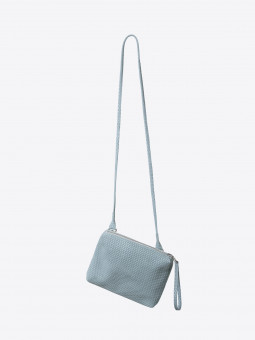 A2 mint grey structured leather