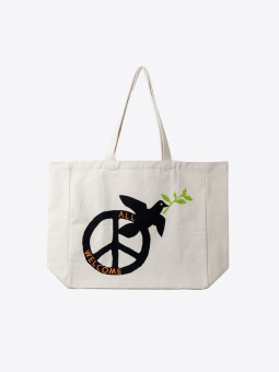 good morning tapes good morning tapes | peace dove cannas tote bag