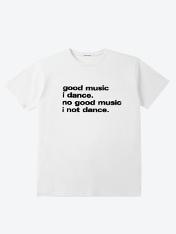 airbag craftworks  good music i dance | off white with black