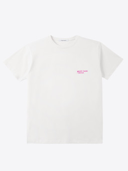 airbag craftworks good music i dance. | mini logo | off-white with pink