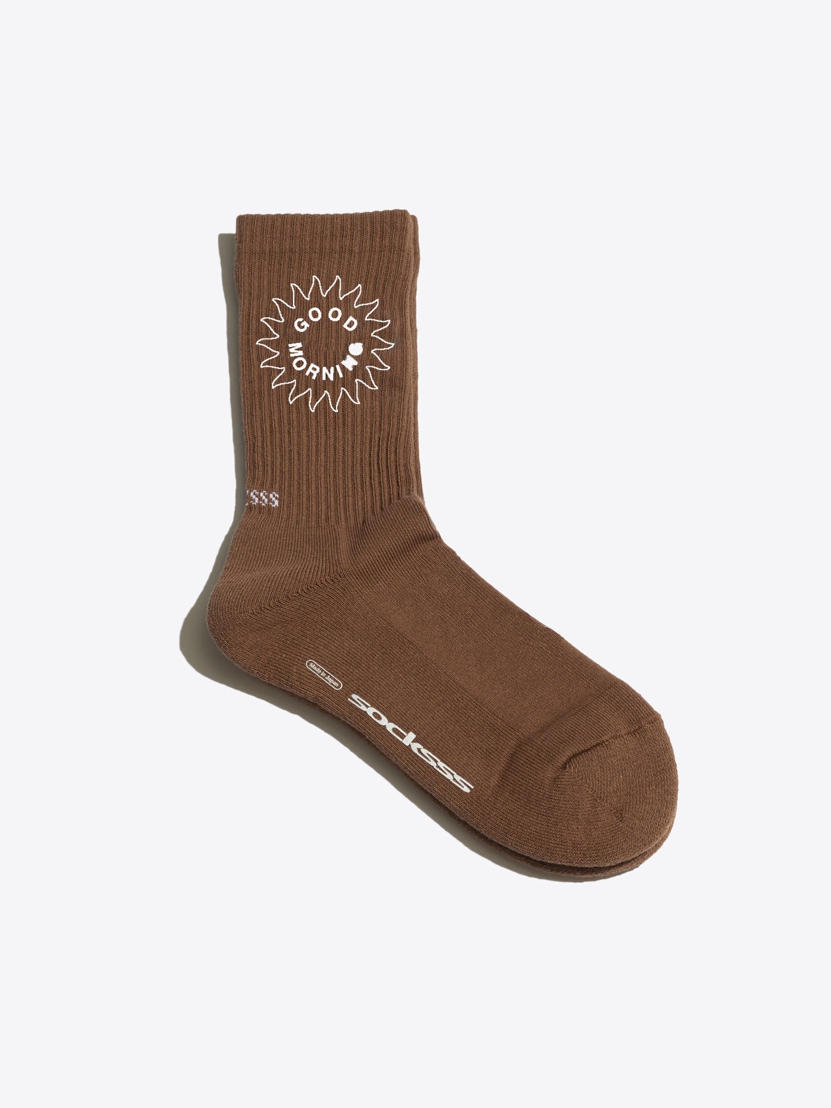 good morning tapes Socksss x Good Morning Tapes Sock | brown