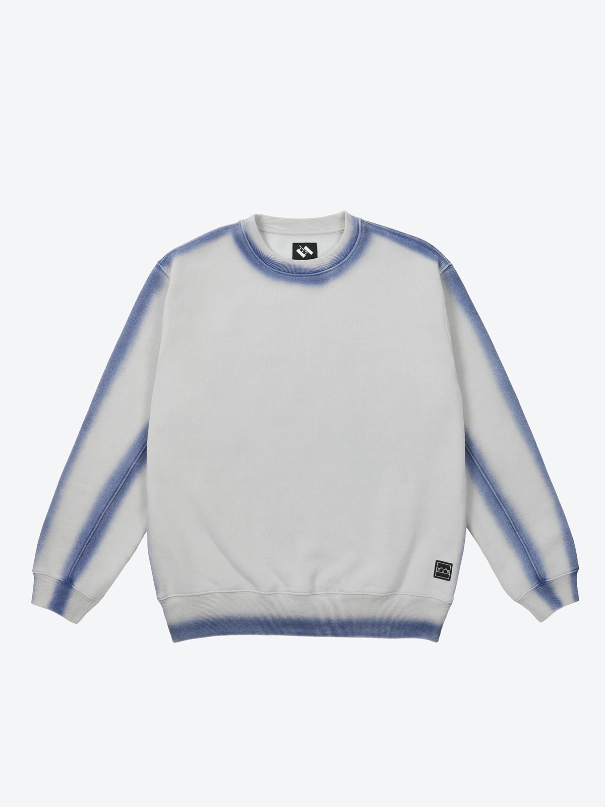 the trilogy tapes  ttt | over dye crew  | grey with blue