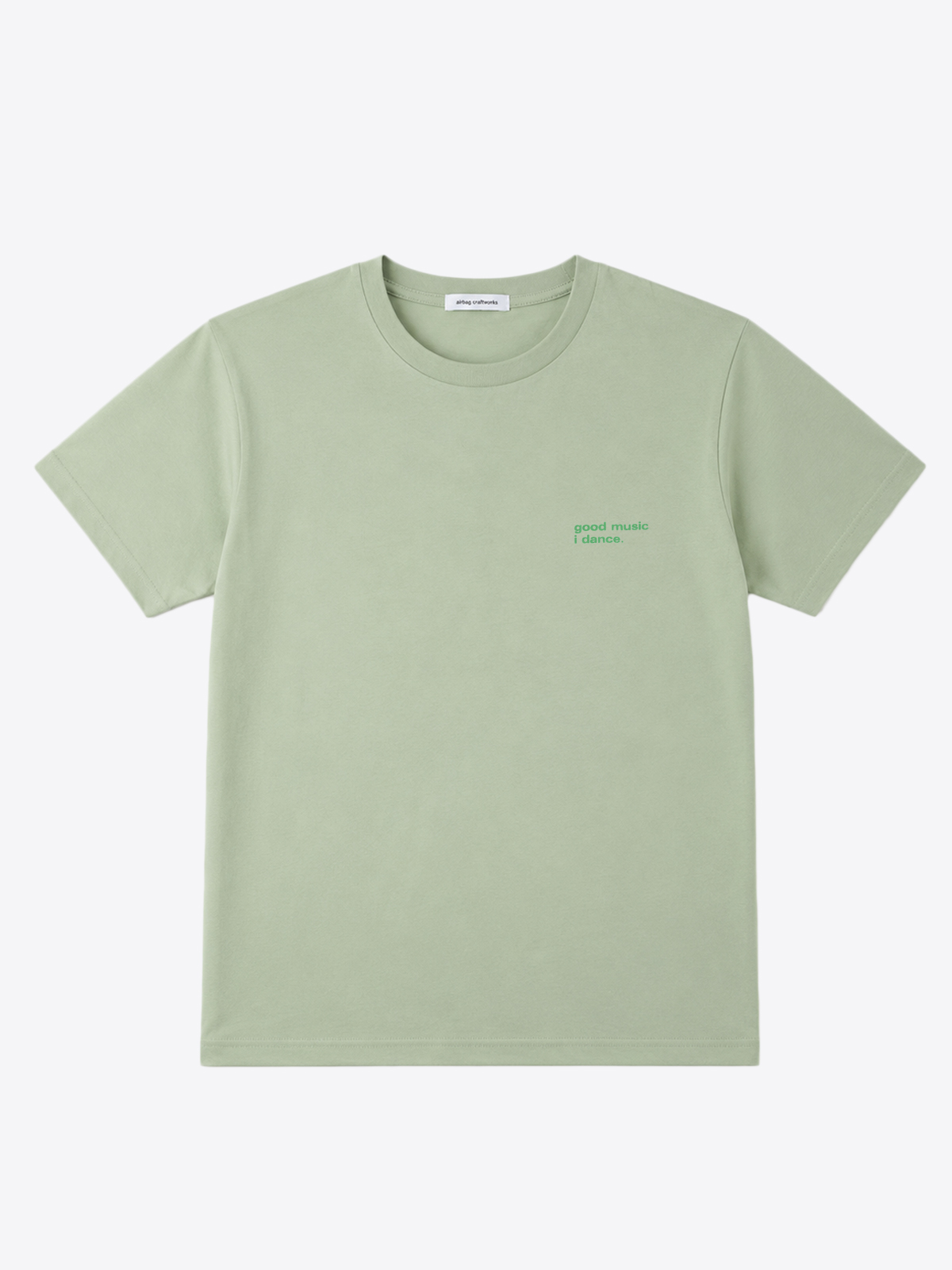 airbag craftworks good music i dance. | mini logo | lime